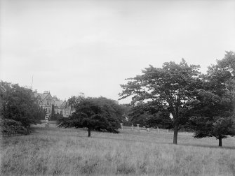 Distant view of Montrave House and grounds from south.