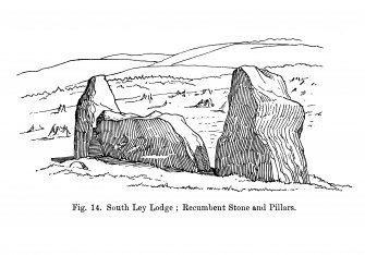 Sketch view of recumbent stone circle