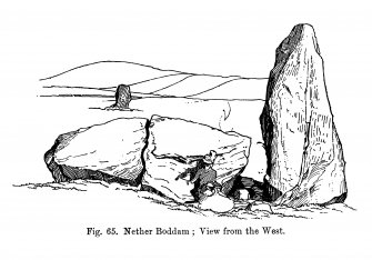 Sketch view of recumbent stone circle