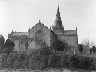 View of Largo Parish Church and churchyard from south.