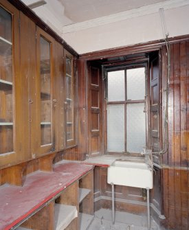 Interior. First floor. View of storeroom