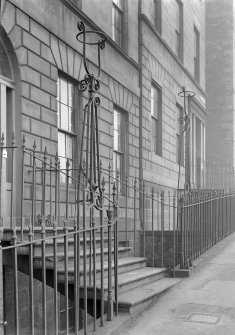 View of gas lamp posts outside 2 - 4 North Charlotte Street.