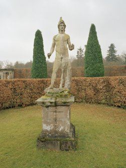Statue and plinth (no.34 on plan), view from North.
