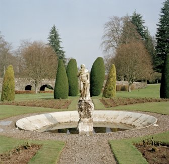 Fountain (no.45 on plan), view from West.