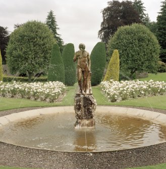 Fountain (no.45 on plan), view of statue from West.
