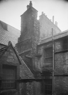 General view of upper storeys and roof of Bailie McMorran's House.