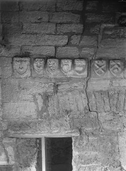 Interior.
Detail of panels over fireplace.