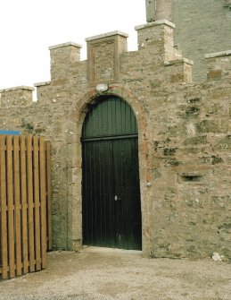 View of doorway to courtyard on north front