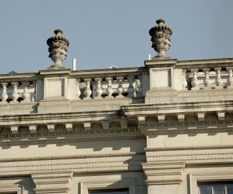 Detail of urns on parapet