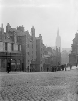 General view of Candlemaker Row viewed from Lindsay Place.