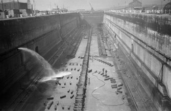 Scanned image of negative showing No.3 Dry Dock, taken from the S.