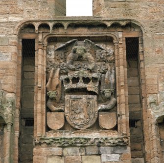 East entrance, armorial panel