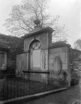 Detail of tombstone to Josephine Black.