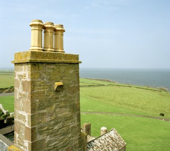 Detail of chimney stack from roof of castle