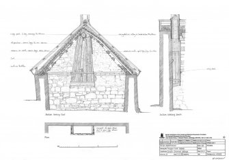 Cruck-framed cottage 'Hangin' lum' detail; Auchtavan.