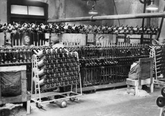 Scanned image of interior.
View of jute cop winding.