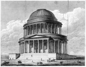 Copy of engraving of Elliot's unexecuted design, for a proposed site on the Mound