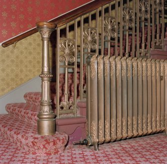 Aberdeen, Rosemount Viaduct, His Majesty's Theatre.
Interior, stair to Upper Circle, detail of balustrade and radiator.