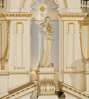 Aberdeen, Rosemount Viaduct, His Majsty's Theatre.
Interior, auditorium, detail of 'tragedy' figure with mask.