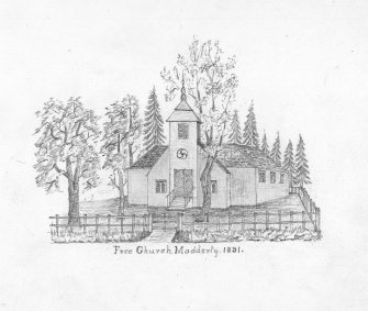 Digital copy of sketch of Free Church Madderty (East Craigmuir)
