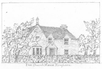 Digital image of sketch of Free Church Kinghorn manse
