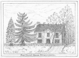 Digital image of sketch of Free Church Manse Pitcairngreen
