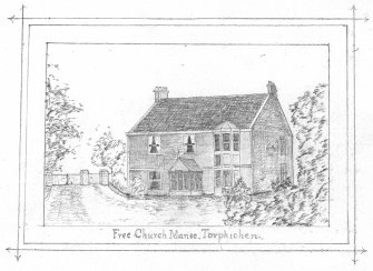 Digital image of sketch of Free Church Manse Torphichen
