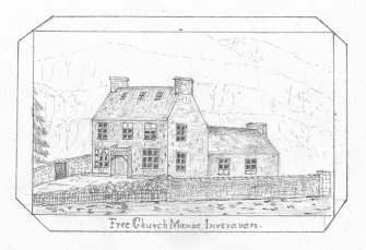 Digital image of sketch of Free Church Manse Inveravon (Craggan)
