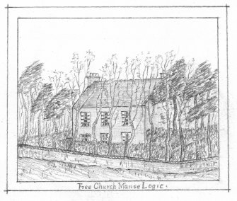 Digital image of sketch of Logie Free Church Manse
