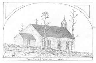 Digital image of sketch of Free Church Monimail ( Bow of Fife)
