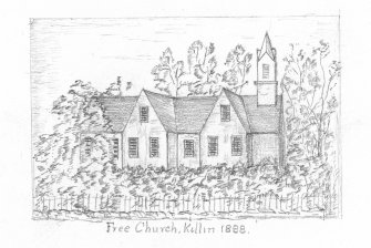 Digital image of sketch of Free Church Killin
