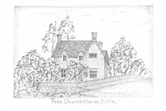 Digital image of sketch of Free Church Manse Killin
