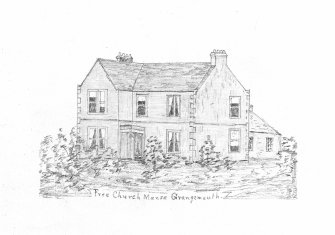 Digital image of sketch of West Free Church Manse Grangemouth
