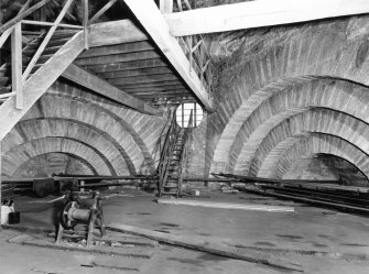 View showing interior of dome shell during refurbishment