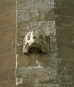 Detail of canopy on buttress of Arbuthnott Aisle.