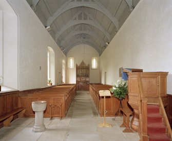 Interior view of nave from East.