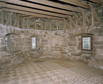 Arbuthnott Aisle, 1st. floor, interior view from North East.