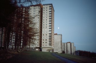 Dundee, Ardler Estate, Birkdale Place (Phase I): General view of Ardler Estate multi-storey blocks.