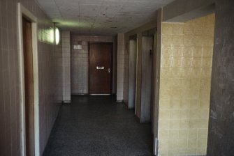Fife, Kincardine-on-Forth, Kincardine 14th Development (Phase A): Interior view of hallway of multi-storey block.