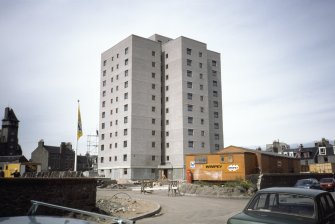 Aberdeen, Jasmine Place, St Clement's Court: View of the completed 11-storey block. The surrounding area is unfinished.