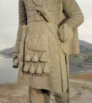 Glenfinnan Monument.  Detail of statue.