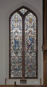 Interior.
Detail of stained glass window