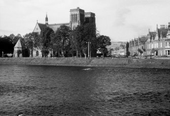 General view of Cathedral across river Ness
