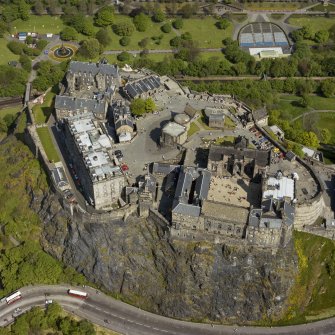 Aerial view of whole castle complex.