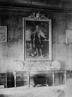 Interior.
Modern copy of historic photograph showing view of painting in Dining Room.
