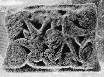 Inchmarnock. Photograph of cross-shaft fragment (10), now held in Bute Museum.