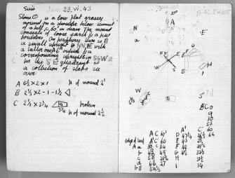 Field notebook by Vere Gordon Childe relating to sites on Mull. Page 2 and 3