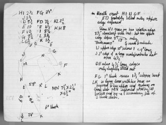 Field notebook by Vere Gordon Childe relating to sites on Mull. Page 4 and 5