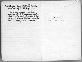 Field notebook by Vere Gordon Childe relating to sites on Mull. Page 6 and 7