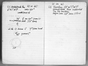 Field notebook by Vere Gordon Childe relating to sites on Mull. Page 10 and 11
